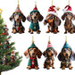 🎄🐶 7-pack Julgransprydnader med Hundmotiv – Söta Hängande Dekorationer för Hundälskare ✨