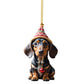 🎄🐶 7-pack Julgransprydnader med Hundmotiv – Söta Hängande Dekorationer för Hundälskare ✨