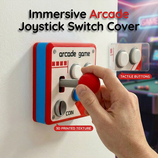 Dekorativt strömbrytarskydd med arkadjoystick